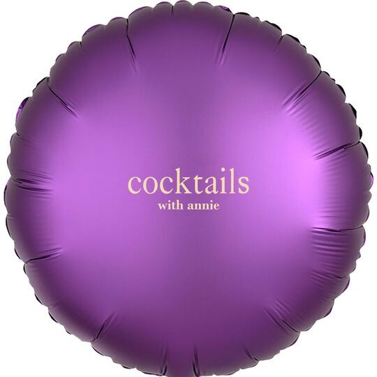 Big Word Cocktails Mylar Balloons